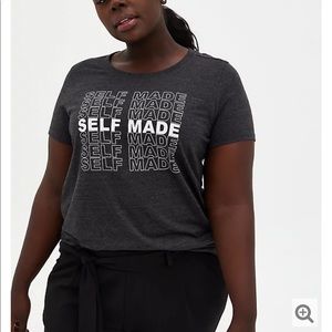 Torrid Charcoal grey SELF MADE graphic tee